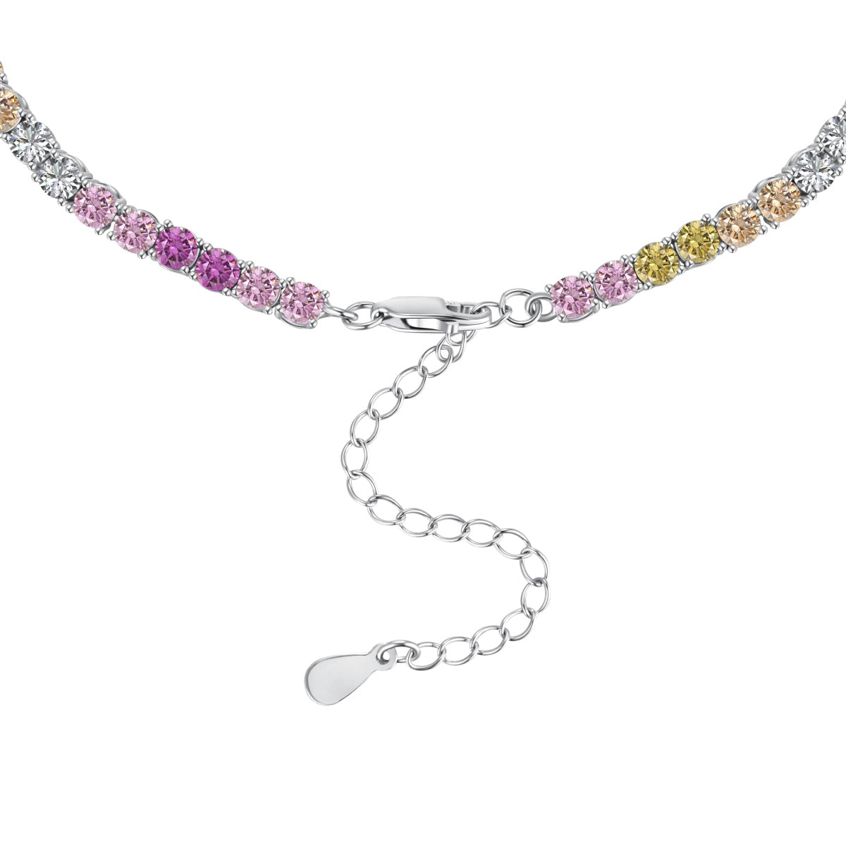 [ELAN LUXE]Delicate Colorful Tennis Necklace