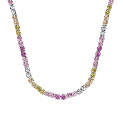 [ELAN LUXE]Delicate Colorful Tennis Necklace