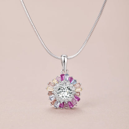 [ELAN LUXE]Charming Flower Colorful Necklace