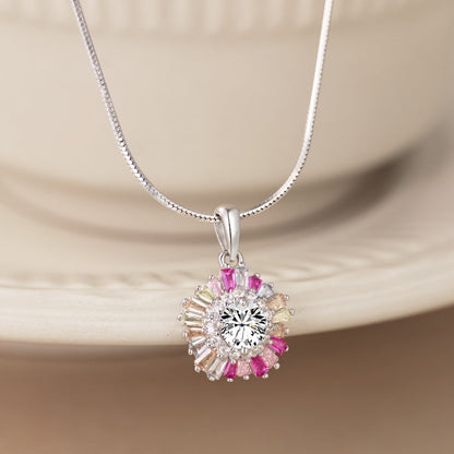 [ELAN LUXE]Charming Flower Colorful Necklace