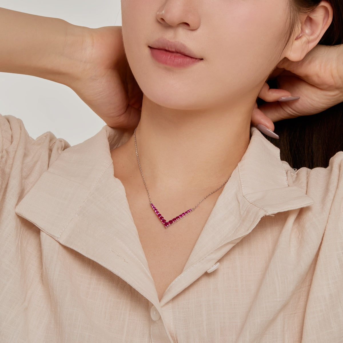 [ELAN LUXE]Ornate Round Cut Necklace