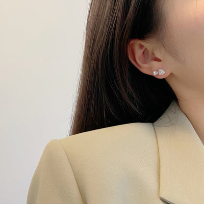[ELAN LUXE]Double Heart-Shape Classic Princess Style Earrings