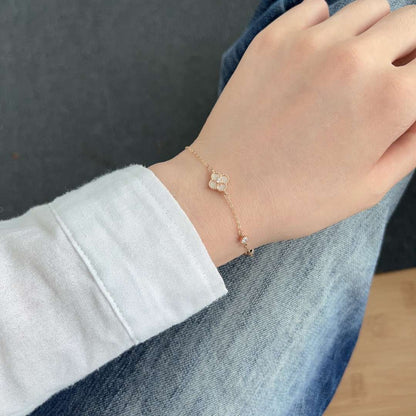 [ELAN LUXE]Delicate Four Leaf Clover Bracelet