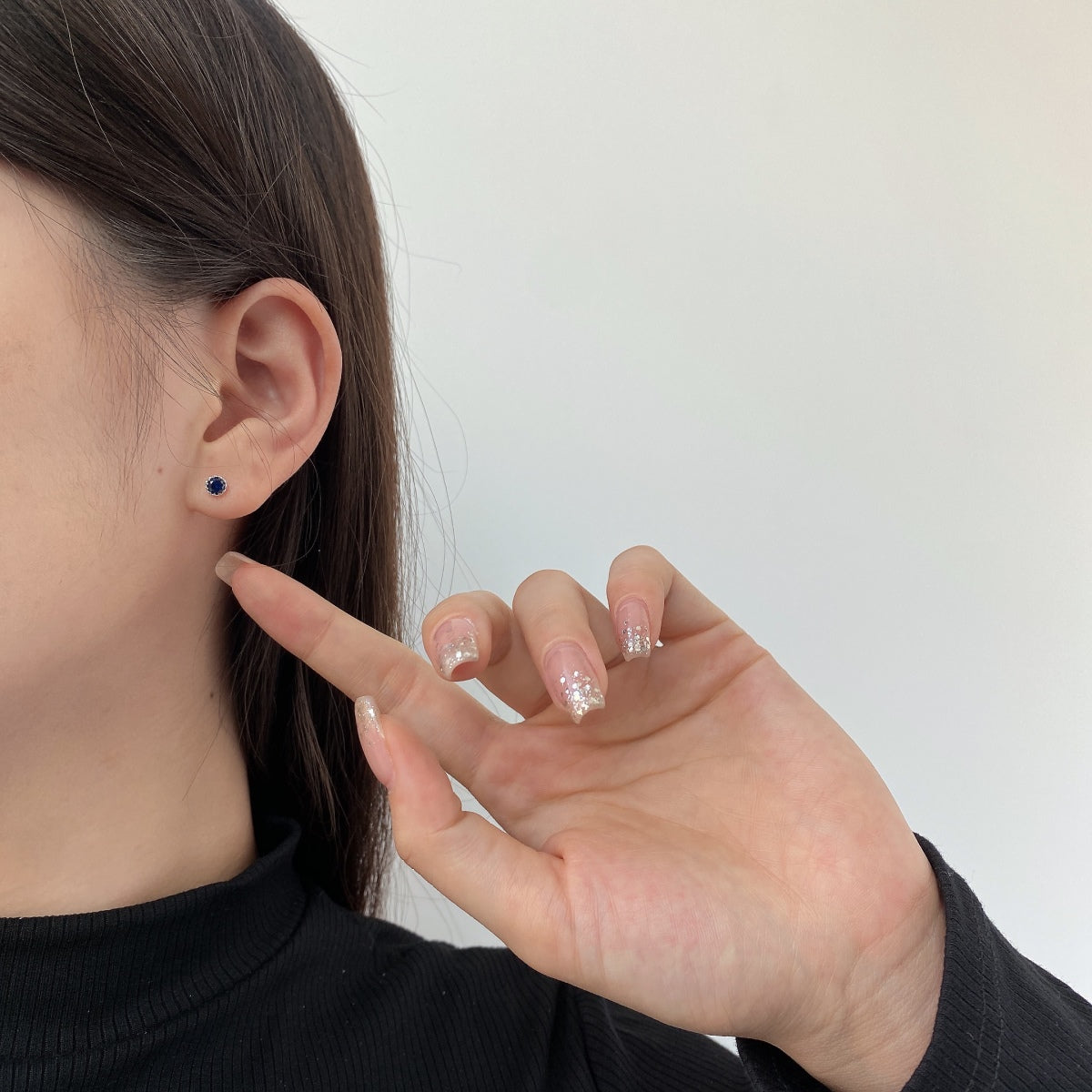 [ELAN LUXE]Sparkling Colorful Round Shape Earrings