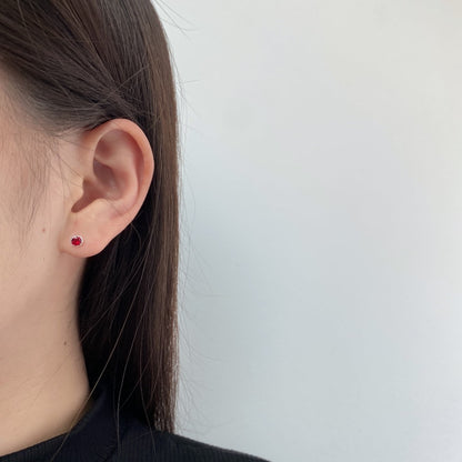 [ELAN LUXE]Sparkling Colorful Round Shape Earrings