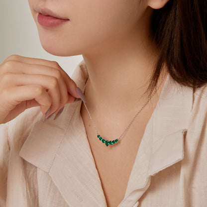 [ELAN LUXE]Dainty Colorful Heart Necklace