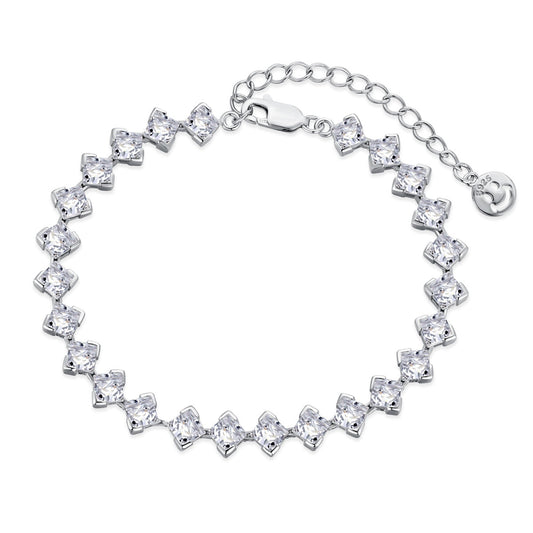[ELAN LUXE]0.5 Carat Ornate Princess Cut Daily Bracelet