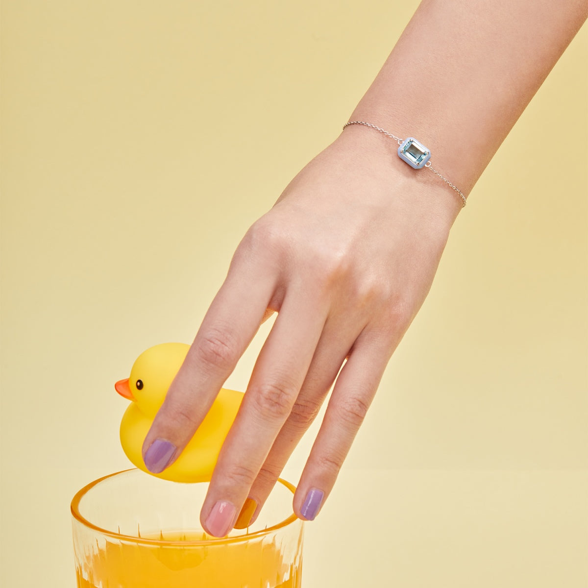 [ELAN LUXE]2.0 Carat Sparkling Colorful Emerald Cut Daily Bracelet