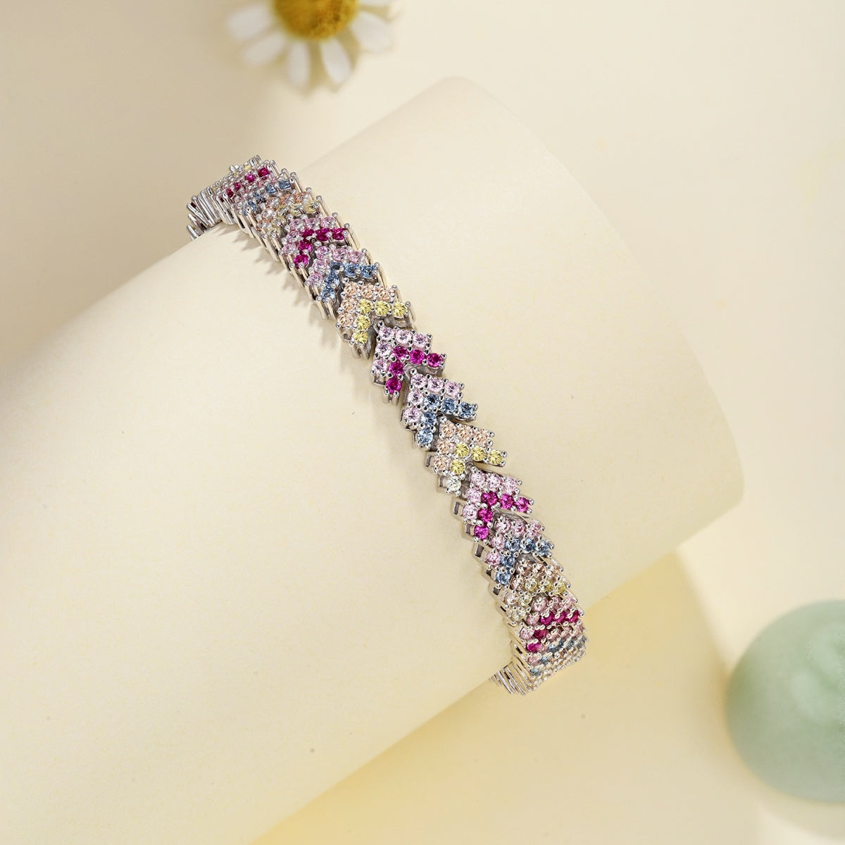 [ELAN LUXE]Ornate Sparkling Round Cut Party Bracelet