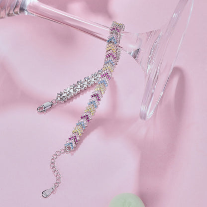 [ELAN LUXE]Ornate Sparkling Round Cut Party Bracelet