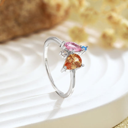 [ELAN LUXE]Radiant Colorful Multi Cut Daily Ring
