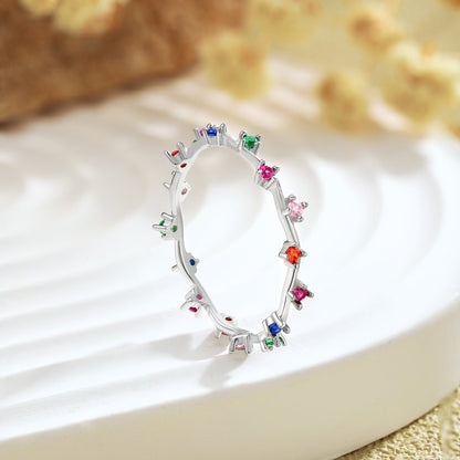 [ELAN LUXE]Radiant Colorful Round Cut Daily Ring