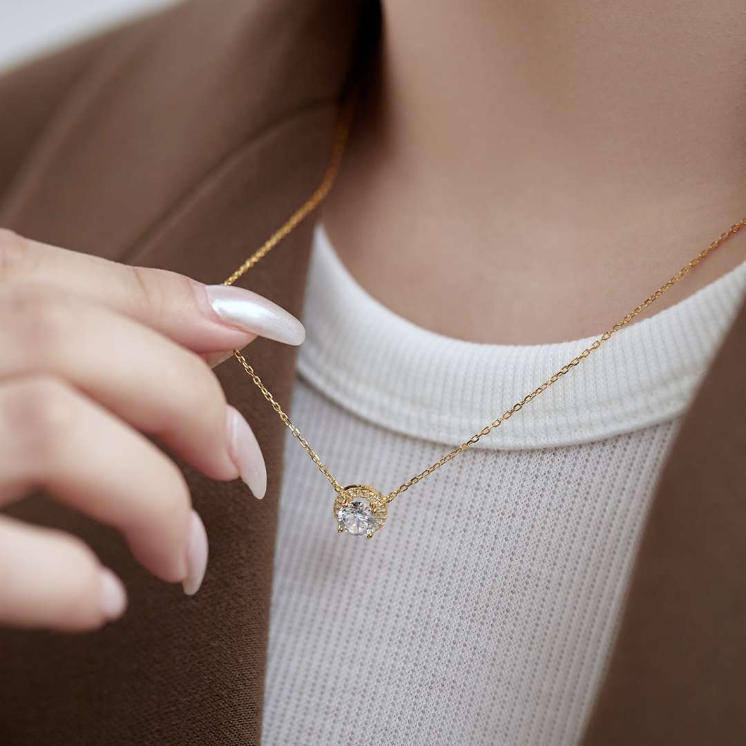 [ELAN LUXE]Luxurious Round Cut Necklace