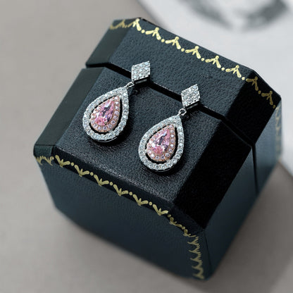 [ELAN LUXE]Ornate Delicate Water Drop Shape Banquet Earrings