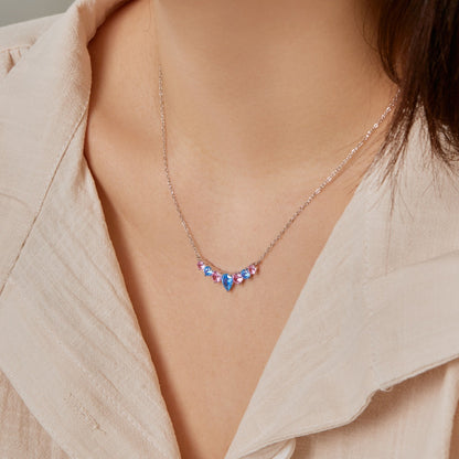 [ELAN LUXE]Dainty Colorful Heart Necklace