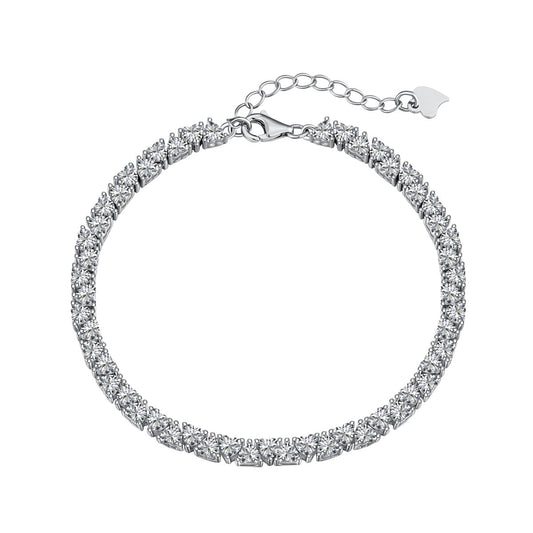 [ELAN LUXE]Dazzling Romantic Heart Shape Lover Bracelet