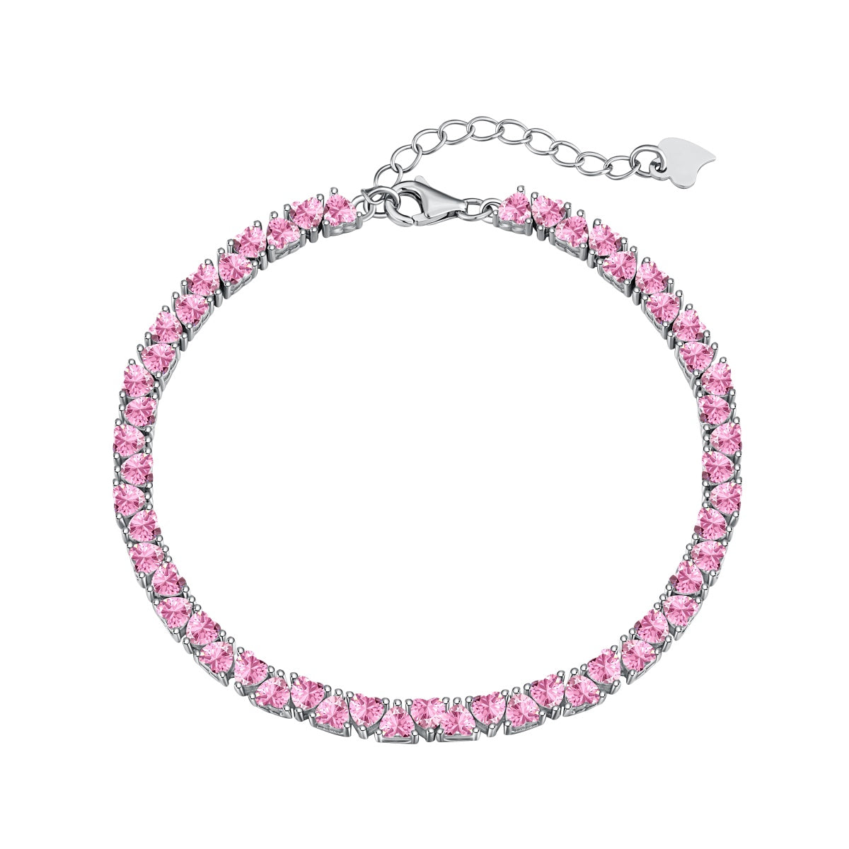 [ELAN LUXE]Dazzling Romantic Heart Shape Lover Bracelet