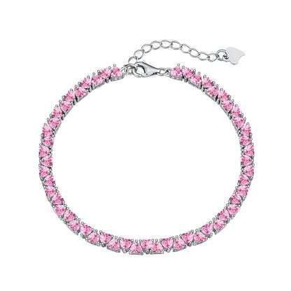 [ELAN LUXE]Dazzling Romantic Heart Shape Lover Bracelet