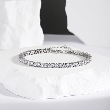 [ELAN LUXE]Dazzling Romantic Heart Shape Lover Bracelet