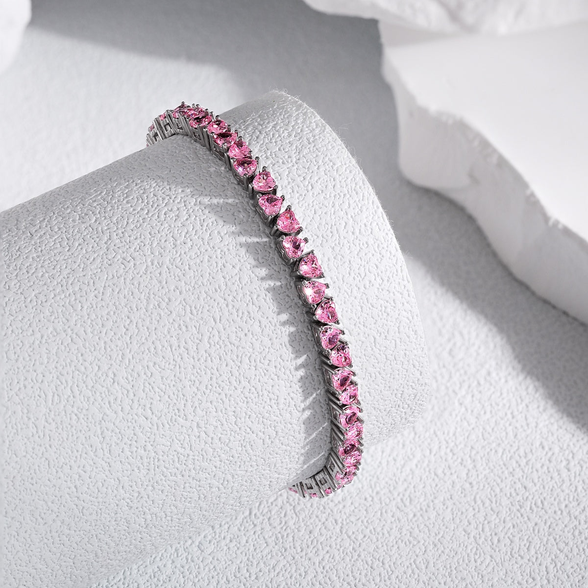 [ELAN LUXE]Dazzling Romantic Heart Shape Lover Bracelet