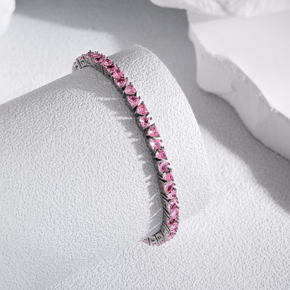 [ELAN LUXE]Dazzling Romantic Heart Shape Lover Bracelet