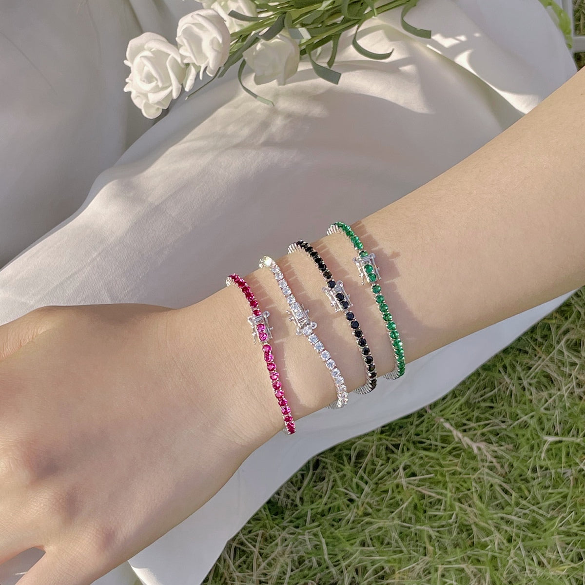 [ELAN LUXE]Radiant Colorful Round Cut Party Bracelet