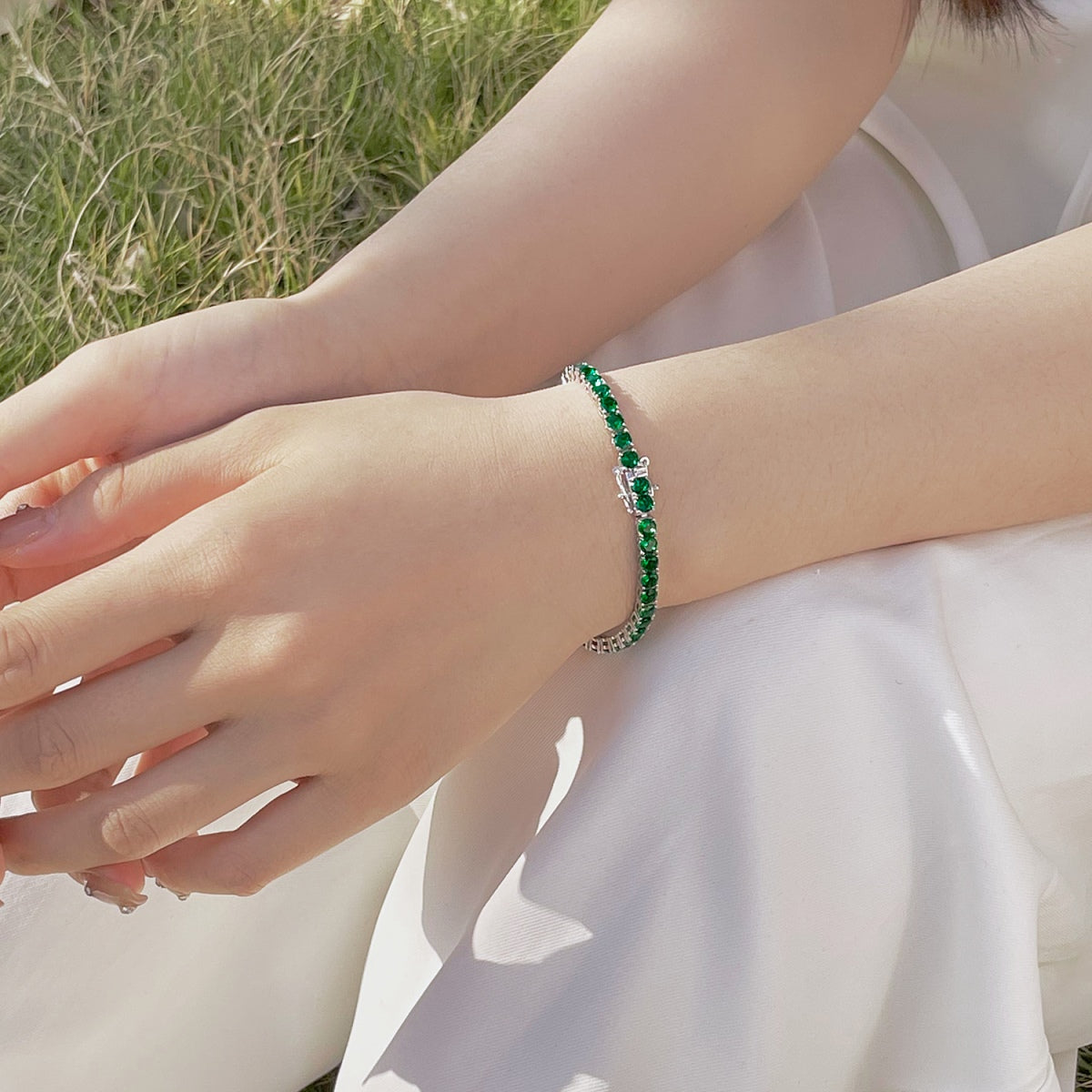 [ELAN LUXE]Radiant Colorful Round Cut Party Bracelet