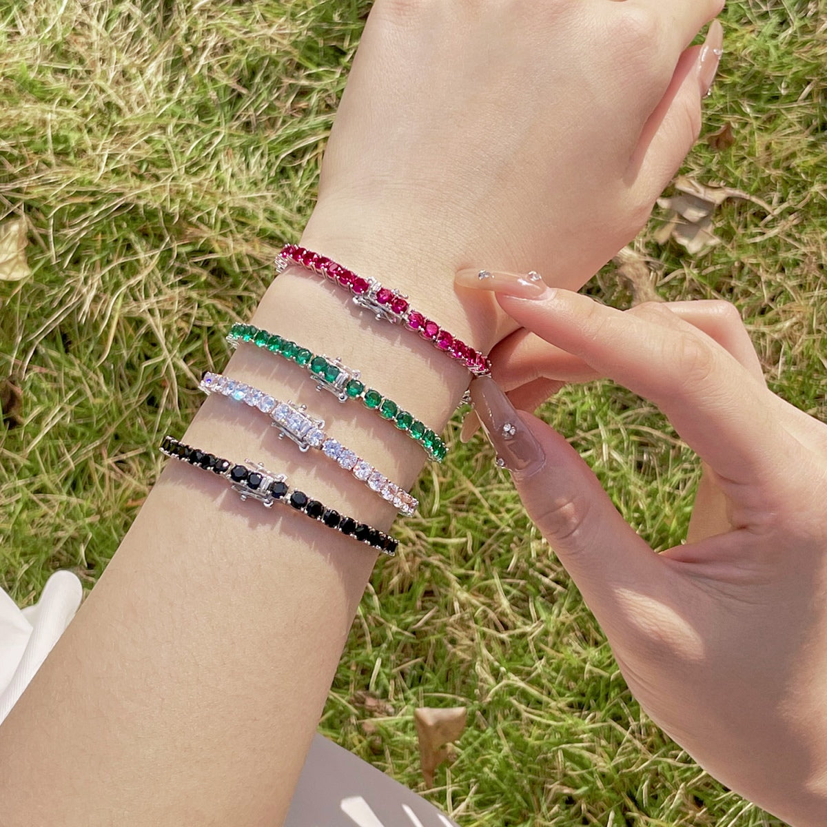 [ELAN LUXE]Radiant Colorful Round Cut Party Bracelet