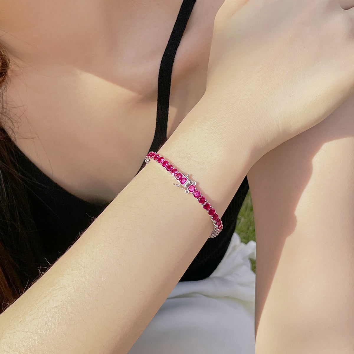 [ELAN LUXE]Radiant Colorful Round Cut Party Bracelet