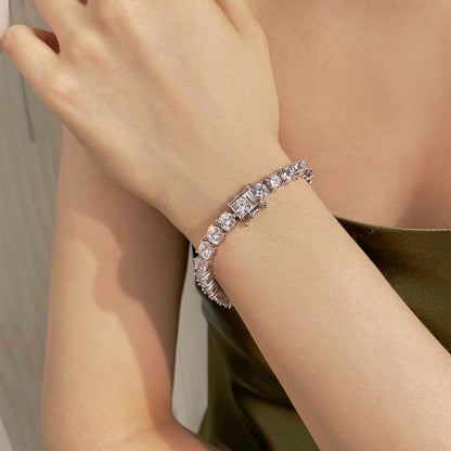 [ELAN LUXE]0.75 Carat Dazzling Round Cut Wedding Bracelet