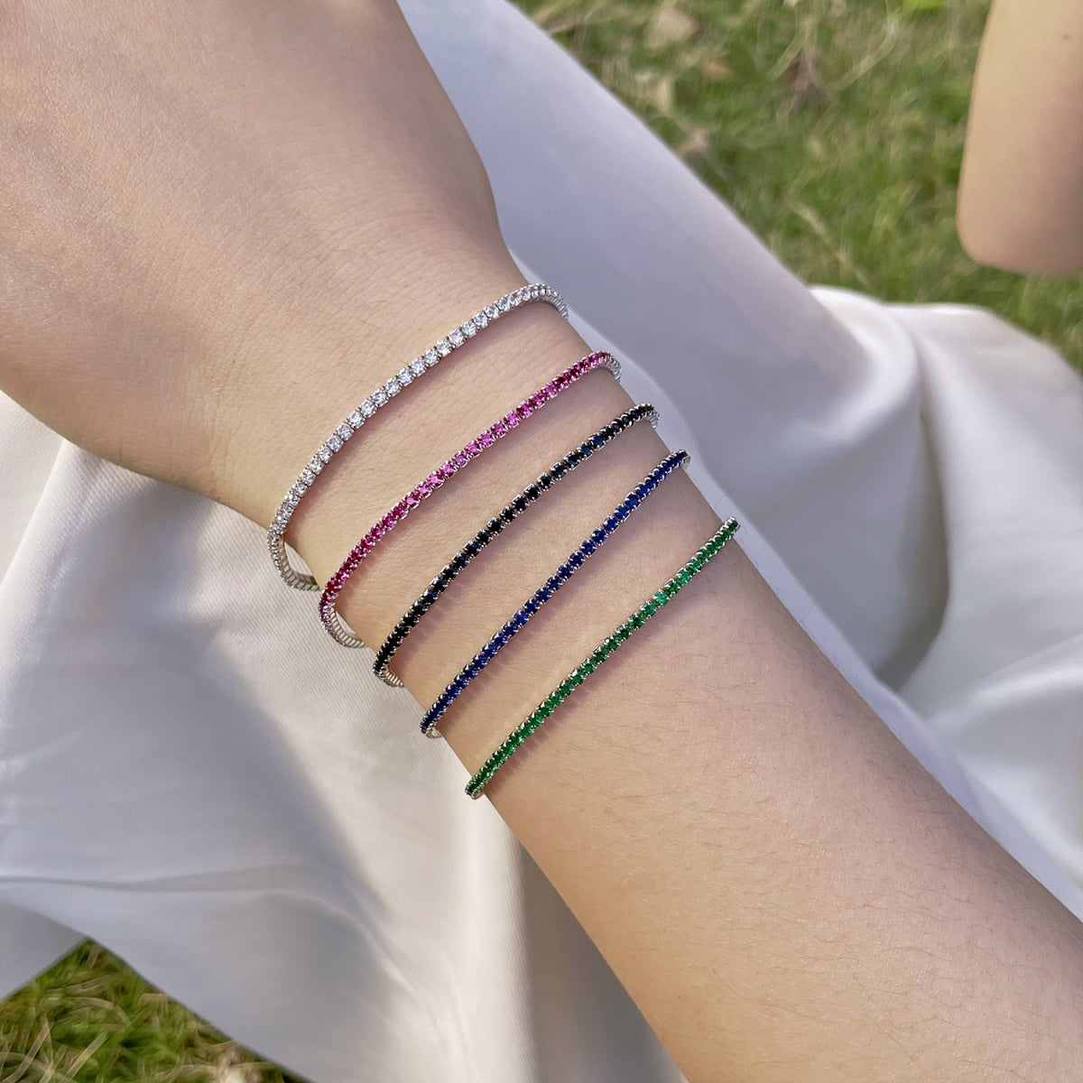 [ELAN LUXE]Radiant Colorful Round Cut Party Bracelet