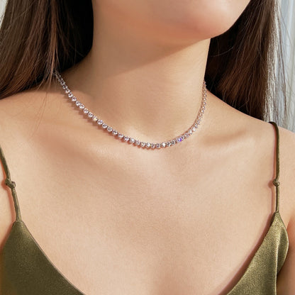 [ELAN LUXE]Ornate Heart Cut Tennis Necklace