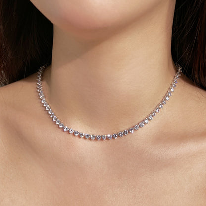 [ELAN LUXE]Ornate Heart Cut Tennis Necklace