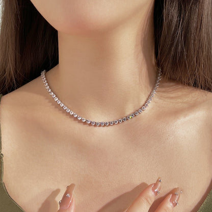 [ELAN LUXE]Ornate Heart Cut Tennis Necklace