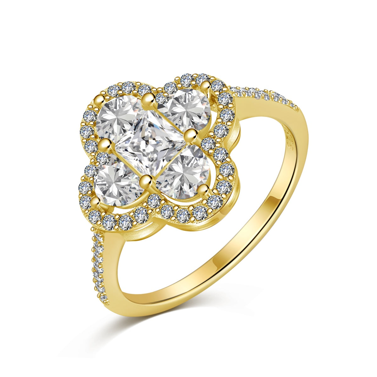 [ELAN LUXE]Luxurious Eternity Flower Shape Banquet Ring