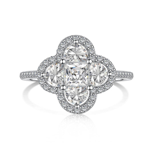 [ELAN LUXE]Luxurious Eternity Flower Shape Banquet Ring