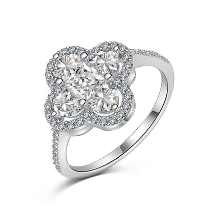 [ELAN LUXE]Luxurious Eternity Flower Shape Banquet Ring