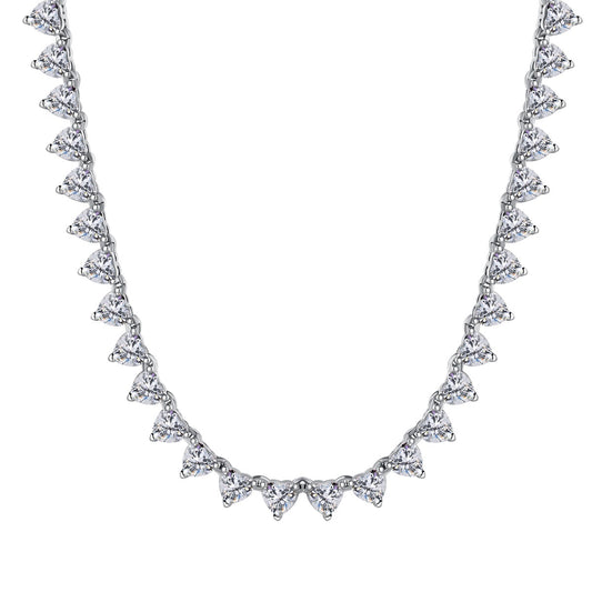 [ELAN LUXE]Ornate Heart Cut Tennis Necklace