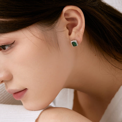 [ELAN LUXE]Luxurious Dainty Emerald Cut Banquet Earrings