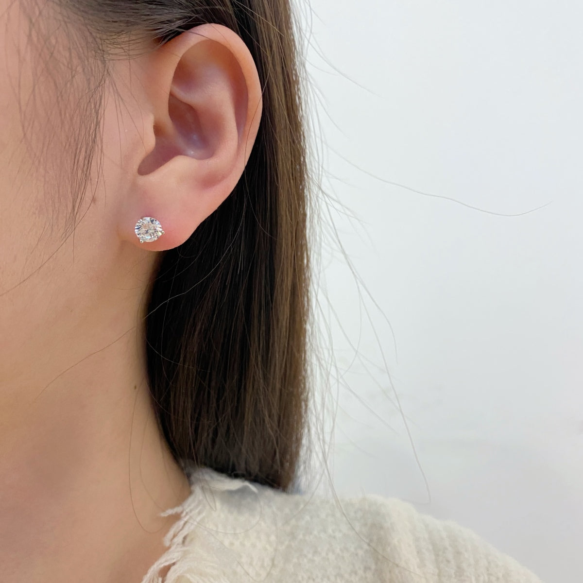 [ELAN LUXE]Dainty Round Shape Earrings