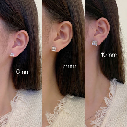 [ELAN LUXE]Delicate Square Shape Earrings