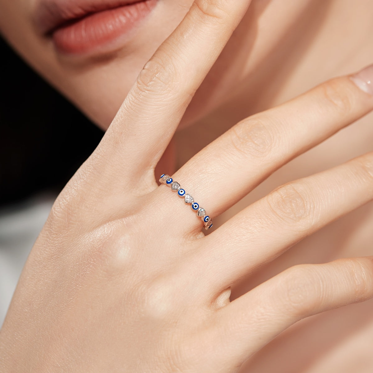 [ELAN LUXE]Radiant Colorful Round Shape Daily Ring