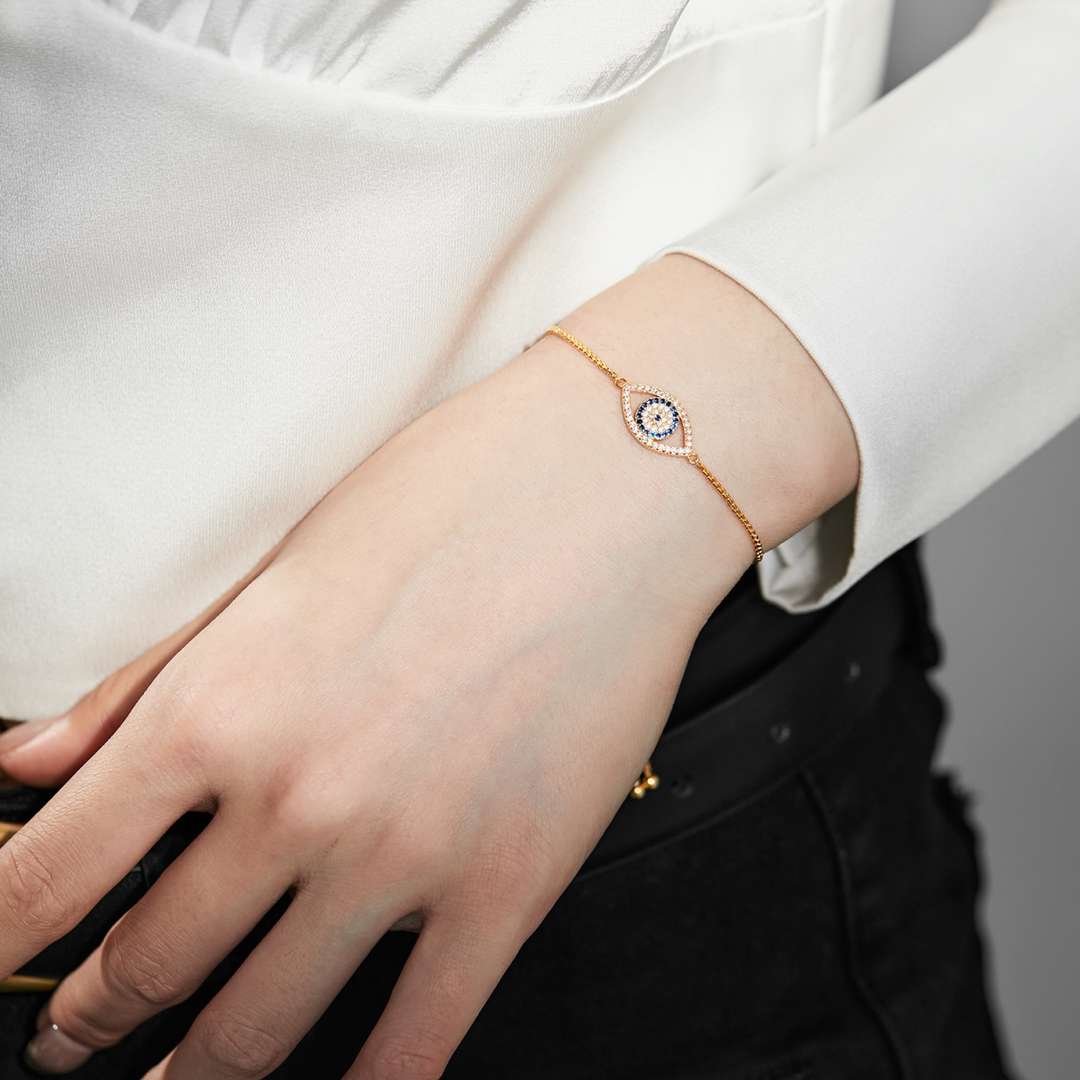 [ELAN LUXE]Dazzling Eye Shape Necklace