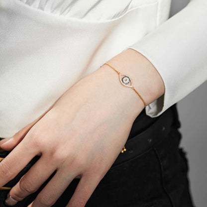 [ELAN LUXE]Dazzling Eye Shape Necklace