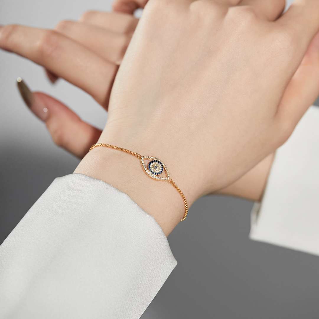 [ELAN LUXE]Dazzling Eye Shape Necklace