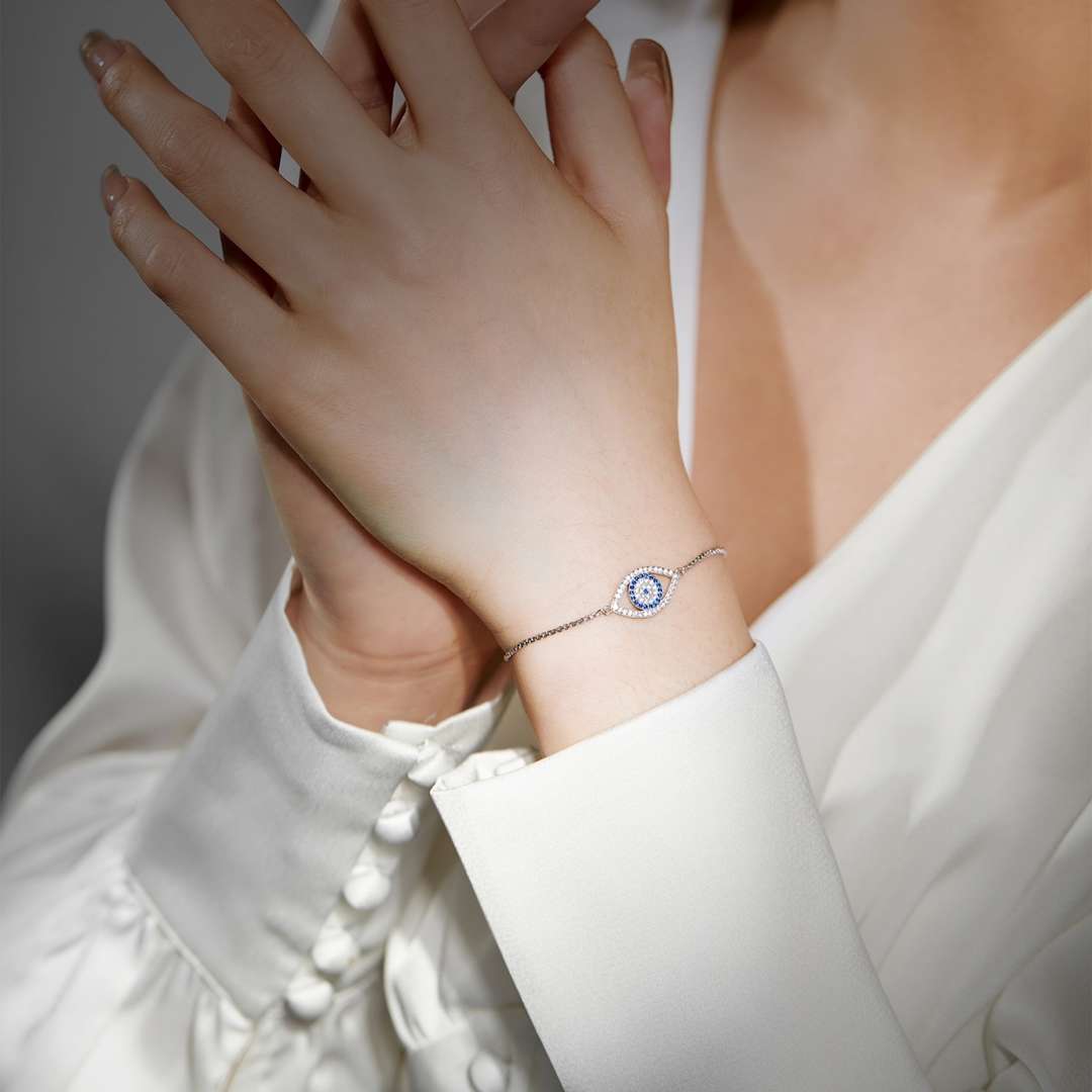 [ELAN LUXE]Dazzling Eye Shape Necklace