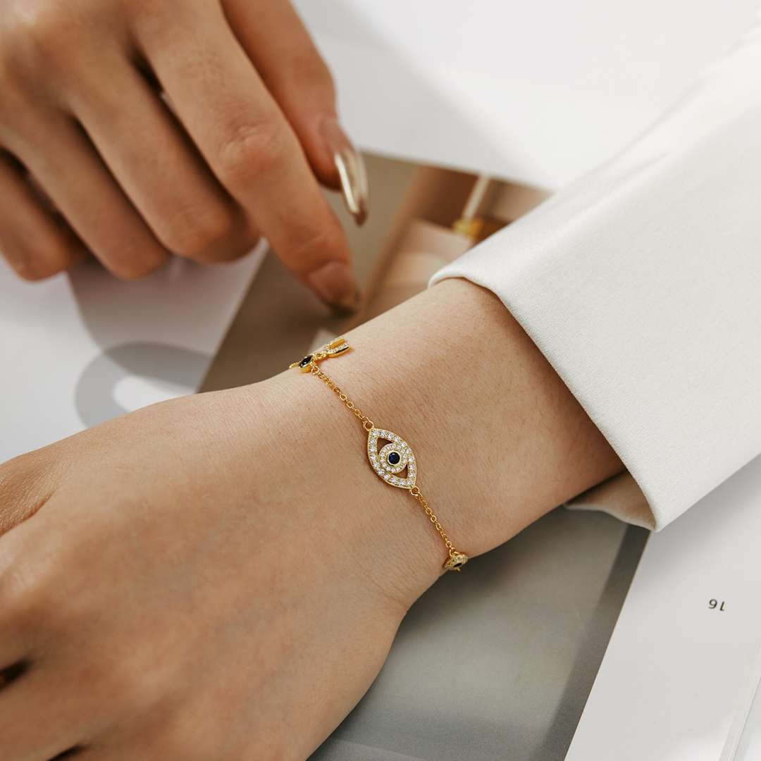 [ELAN LUXE]Dainty Eye Shape Necklace