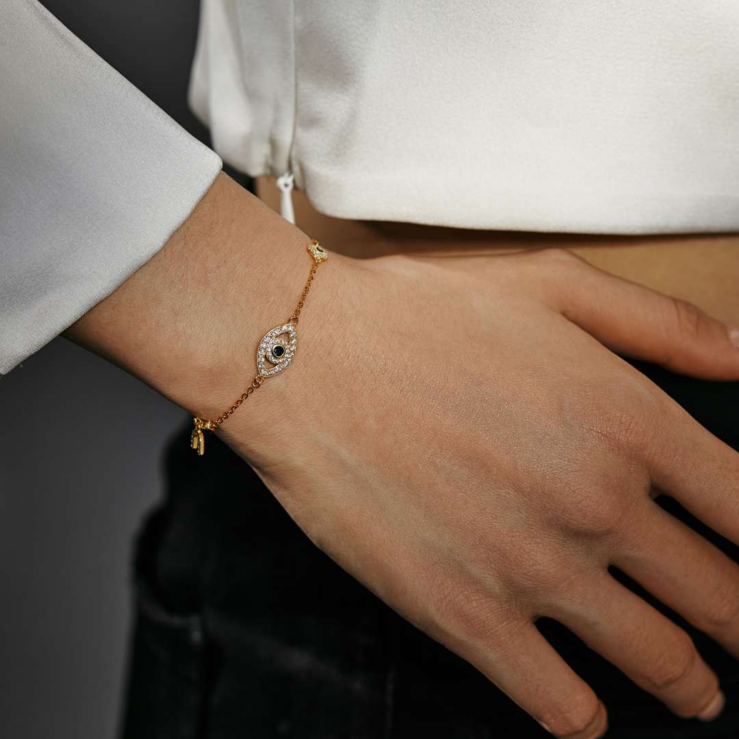 [ELAN LUXE]Dainty Eye Shape Necklace