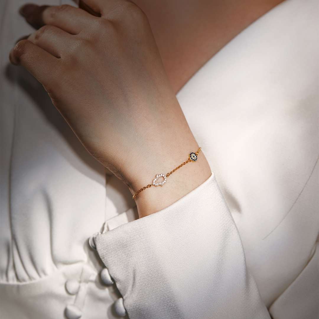 [ELAN LUXE]Gost Shape & Round Shape Necklace