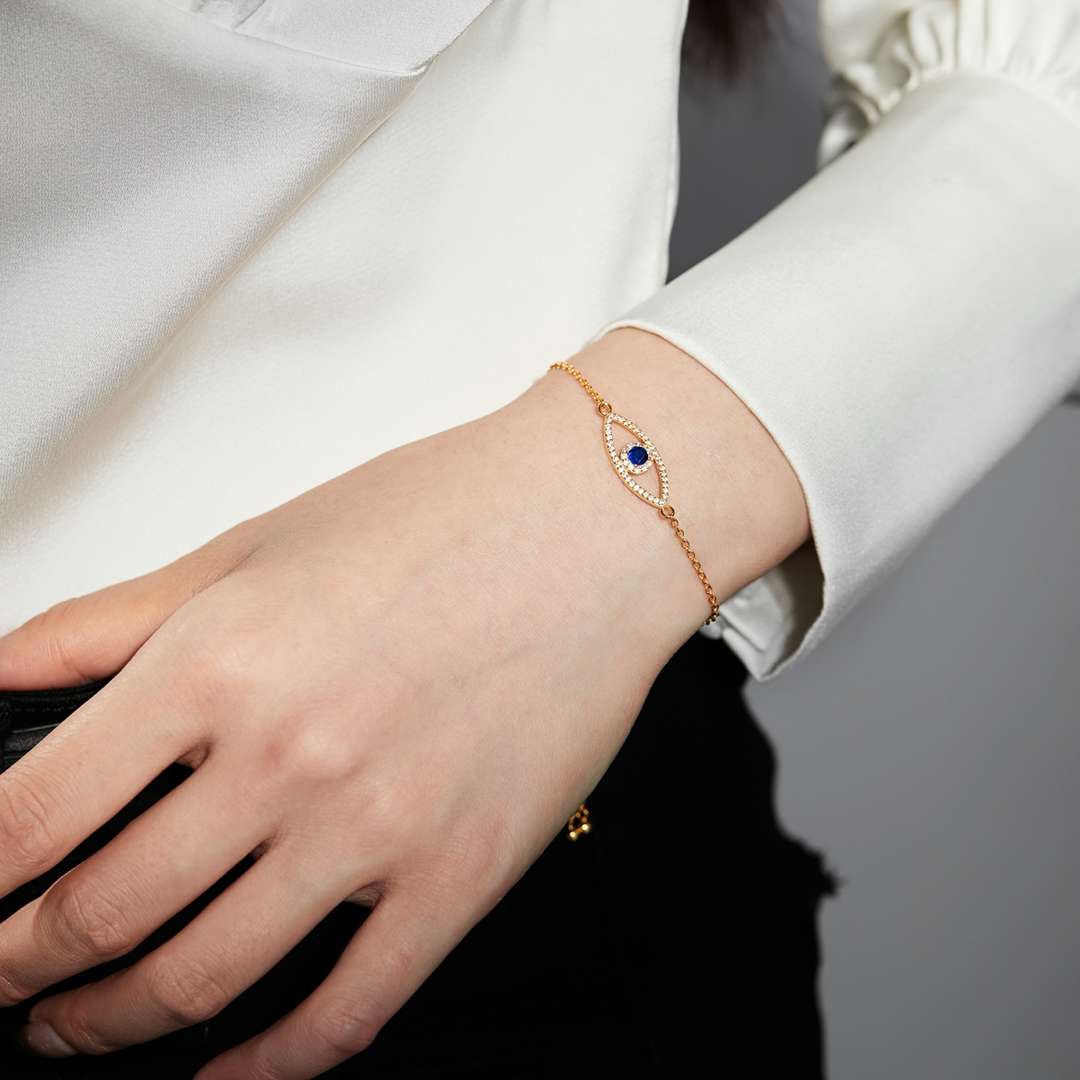 [ELAN LUXE]Devil's Eye Hollow Design Bracelet